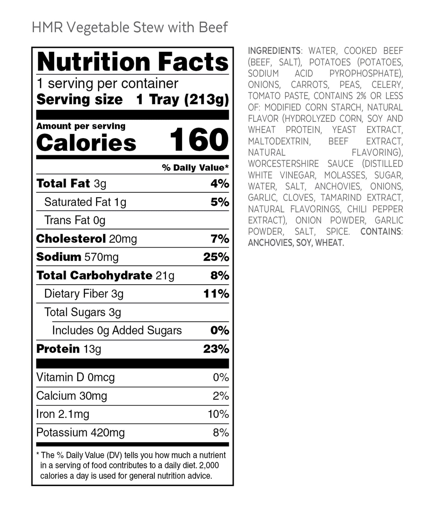 Vegetable Stew with Beef, 24 units/case